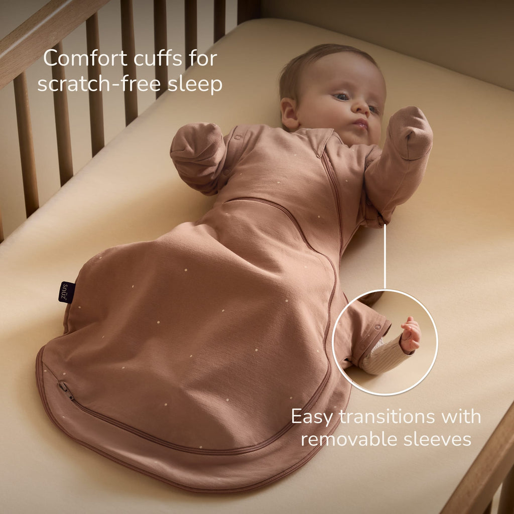 SnuzSwaddle 3-in-1 Newborn Swaddle Bag - 1 TOG, Blush Dot
