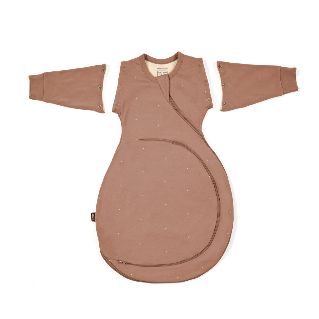 SnuzSwaddle 3-in-1 Newborn Swaddle Bag - 1 TOG, Blush Dot