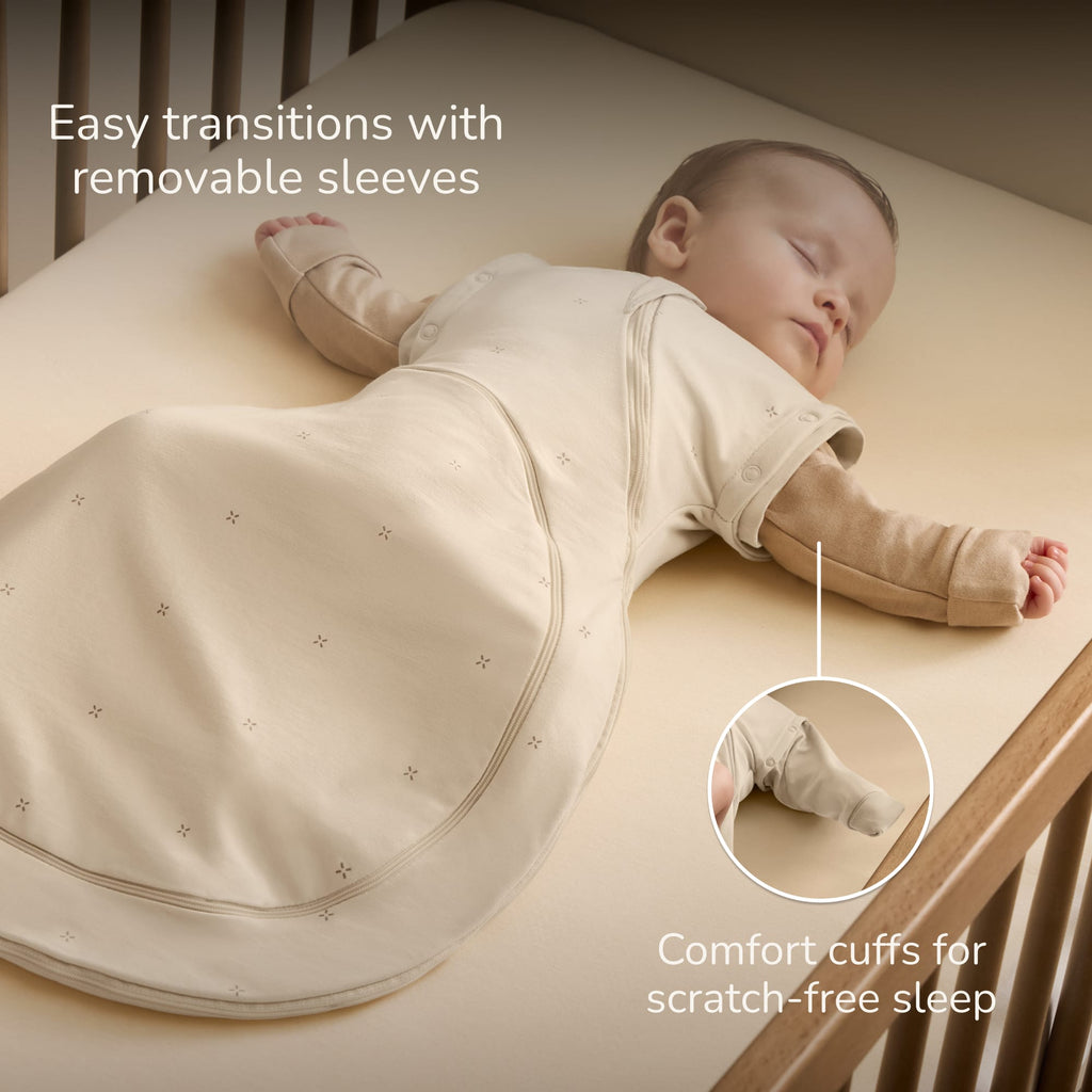 SnuzSwaddle 3-in-1 Newborn Swaddle Bag - 1 TOG, Cashmere Cross