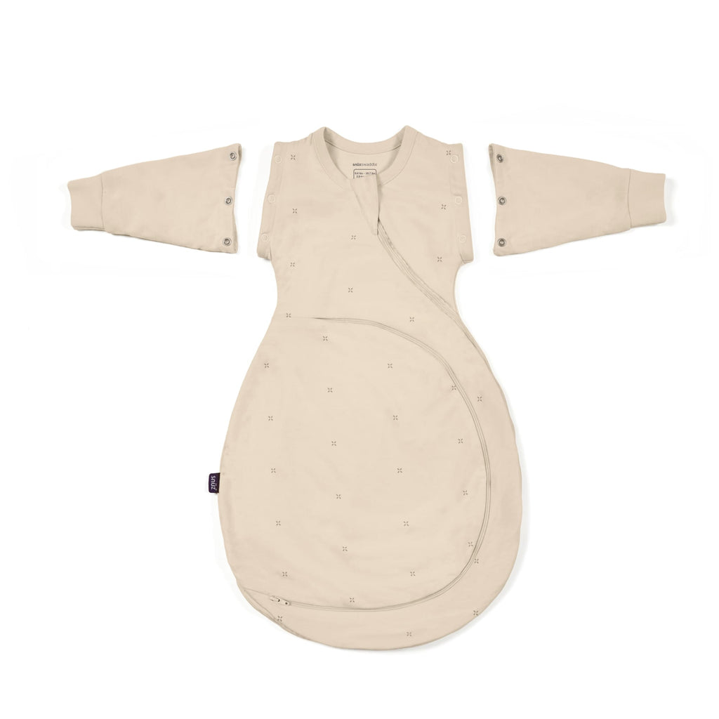 SnuzSwaddle 3-in-1 Newborn Swaddle Bag - 1 TOG, Cashmere Cross