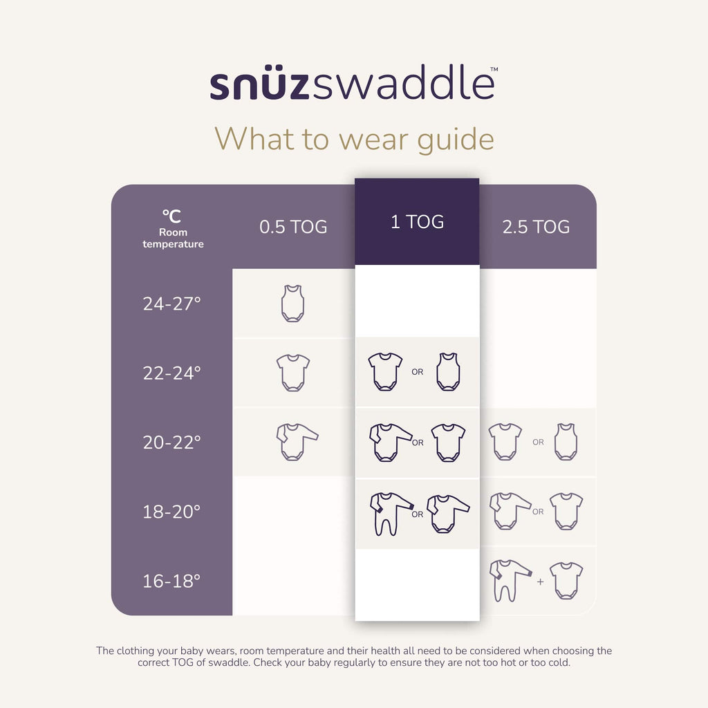 SnuzSwaddle 3-in-1 newborn swaddle bag - 1 TOG, Sand Cloud