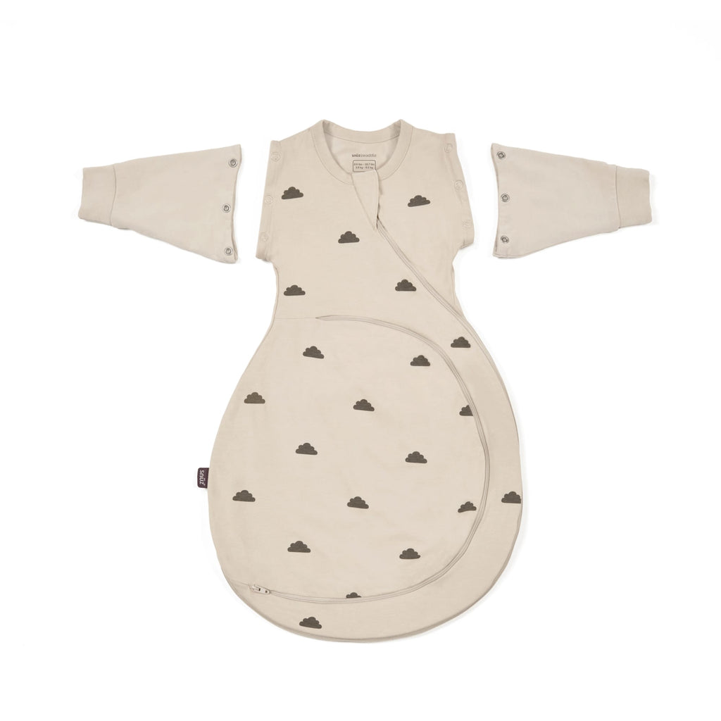 SnuzSwaddle 3-in-1 newborn swaddle bag - 1 TOG, Sand Cloud