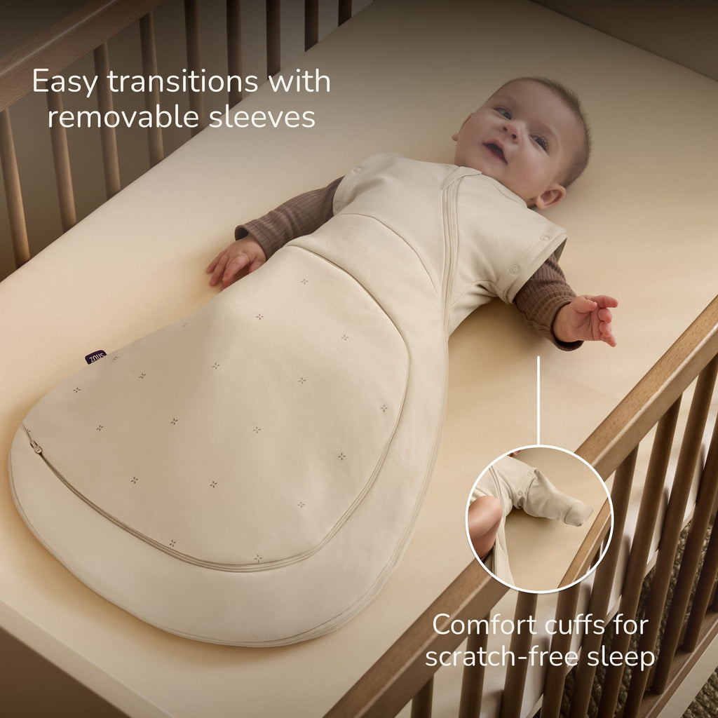 SnuzSwaddle 3-in-1 Newborn Swaddle Bag - 2.5 TOG, Cashmere Cross