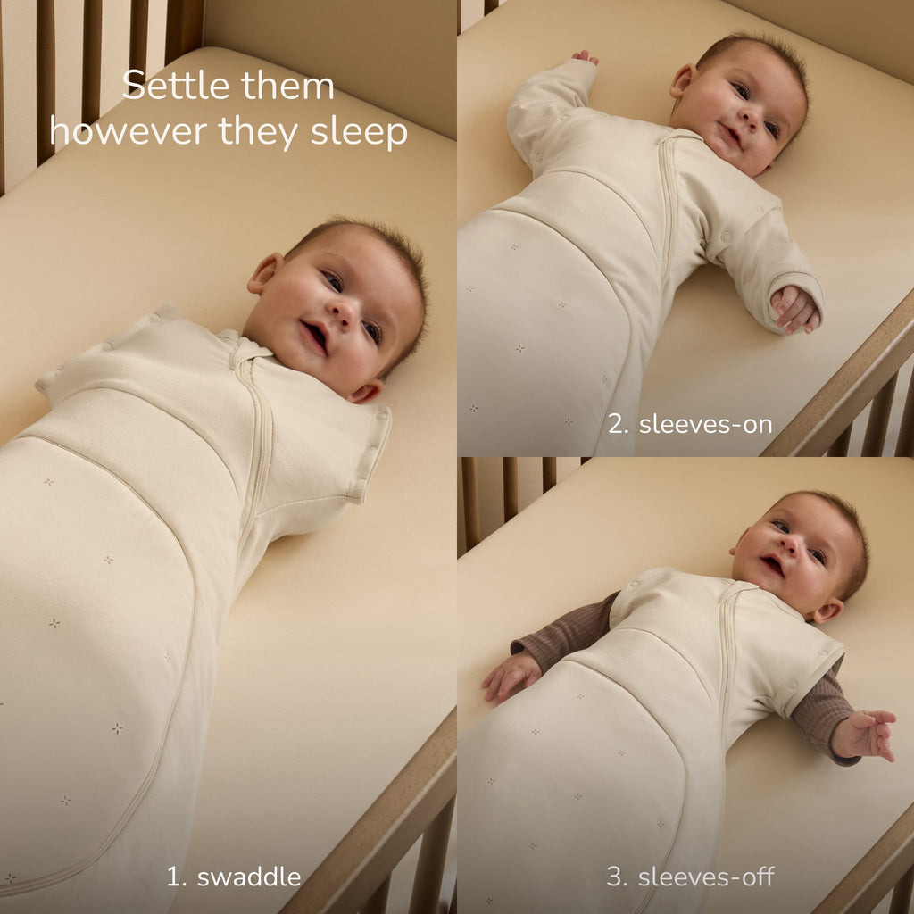 SnuzSwaddle 3-in-1 Newborn Swaddle Bag - 2.5 TOG, Cashmere Cross