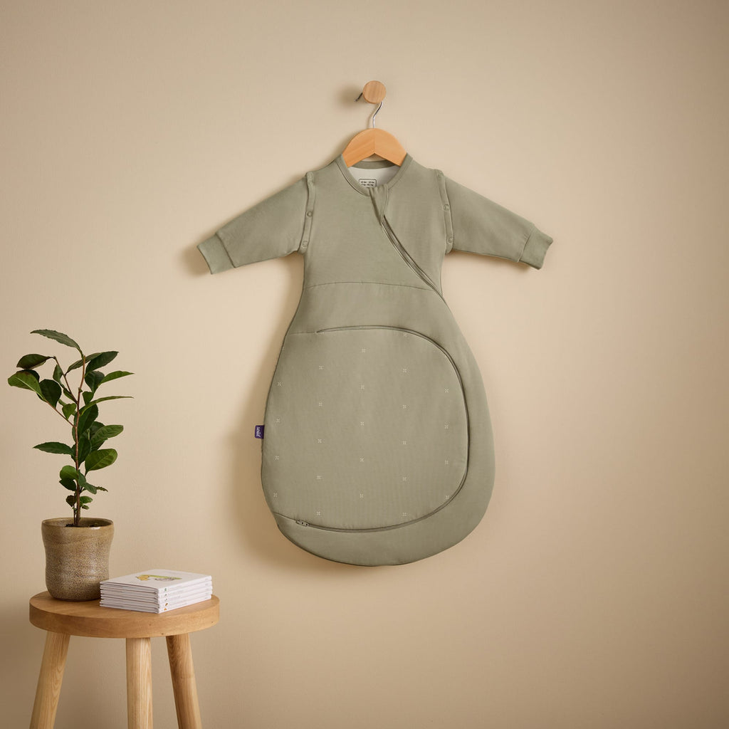 SnuzSwaddle 3-in-1 Newborn Swaddle Bag - 2.5 TOG, Sage Cross