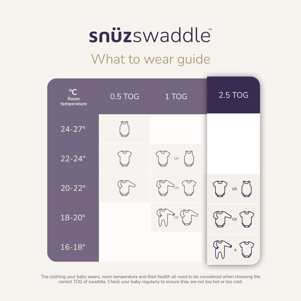 SnuzSwaddle 3-in-1 newborn swaddle bag - 2.5 TOG, Sand Cloud