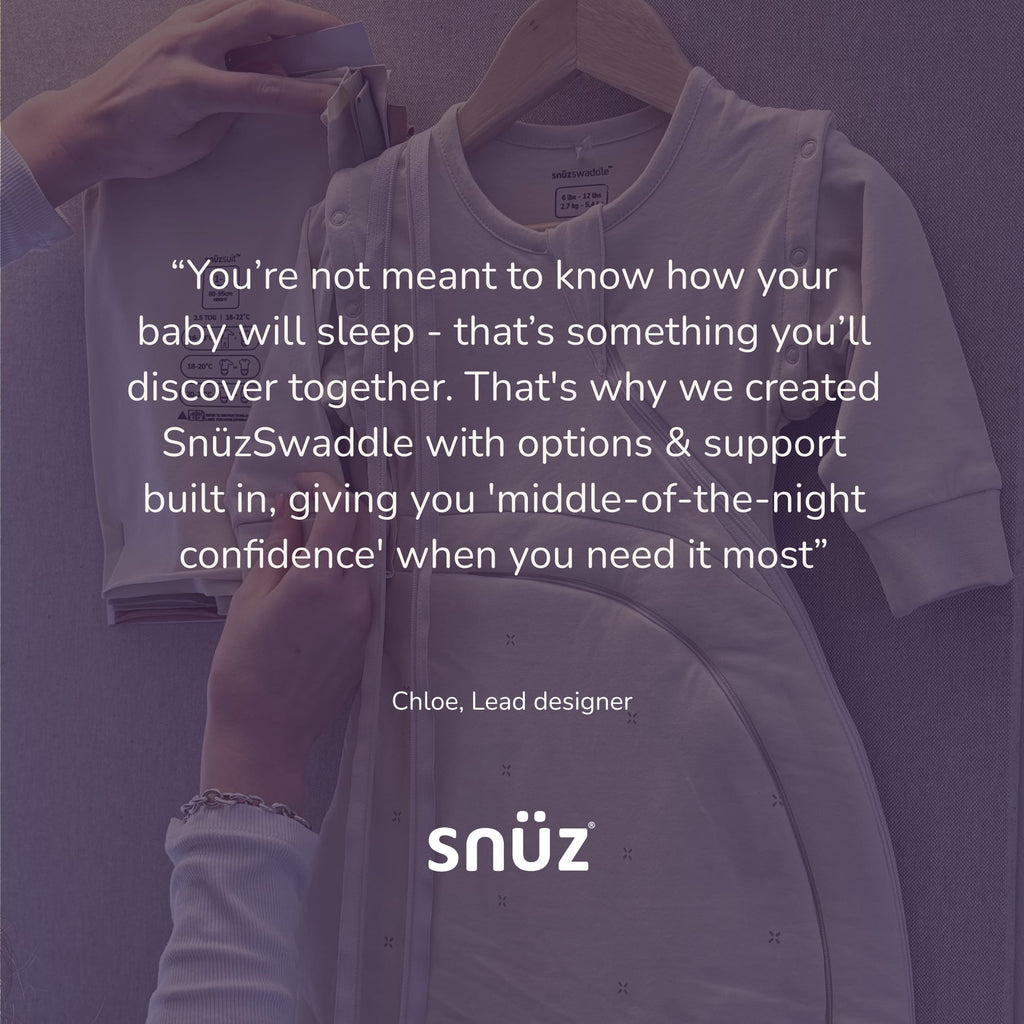 SnuzSwaddle 3-in-1 newborn swaddle bag - 2.5 TOG, Sand Cloud