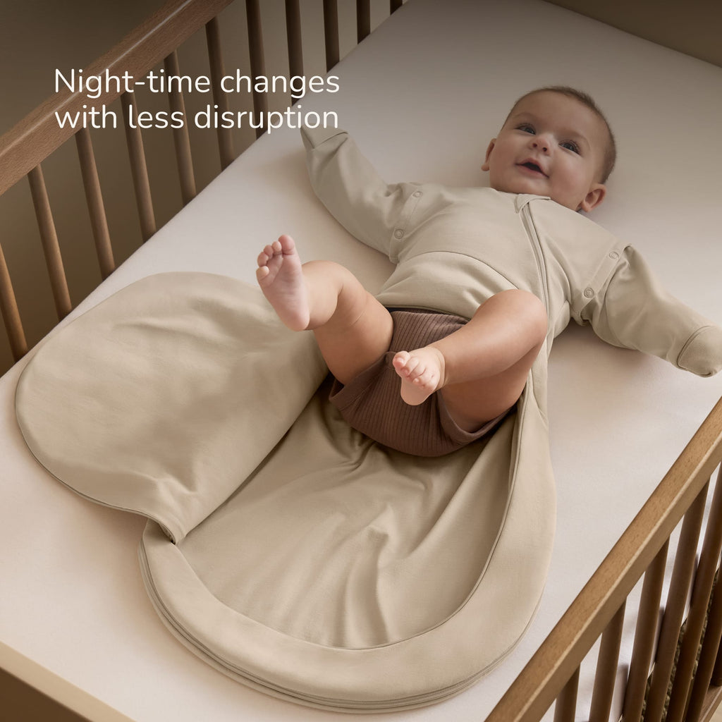 SnuzSwaddle 3-in-1 newborn swaddle bag - 2.5 TOG, Sand Cloud