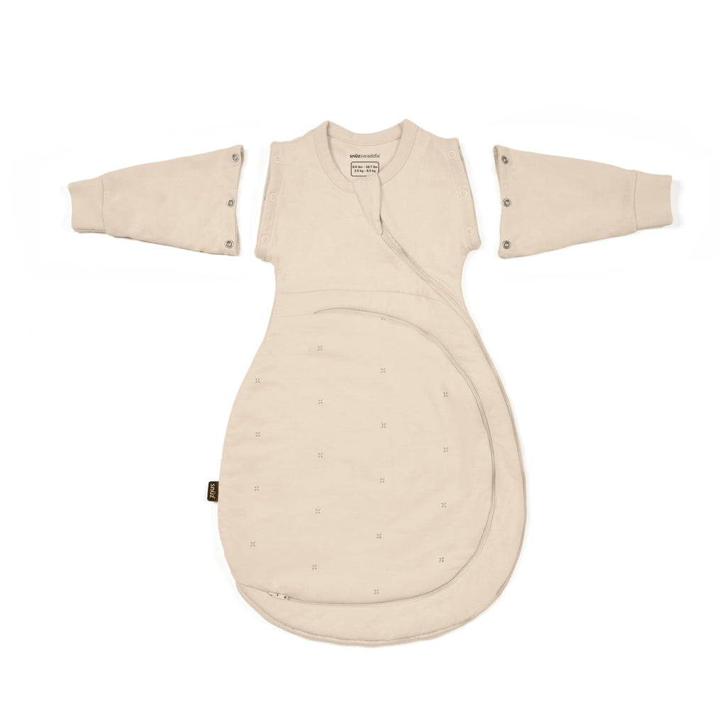 SnuzSwaddle 3-in-1 Newborn Swaddle Bag - 2.5 TOG, Cashmere Cross