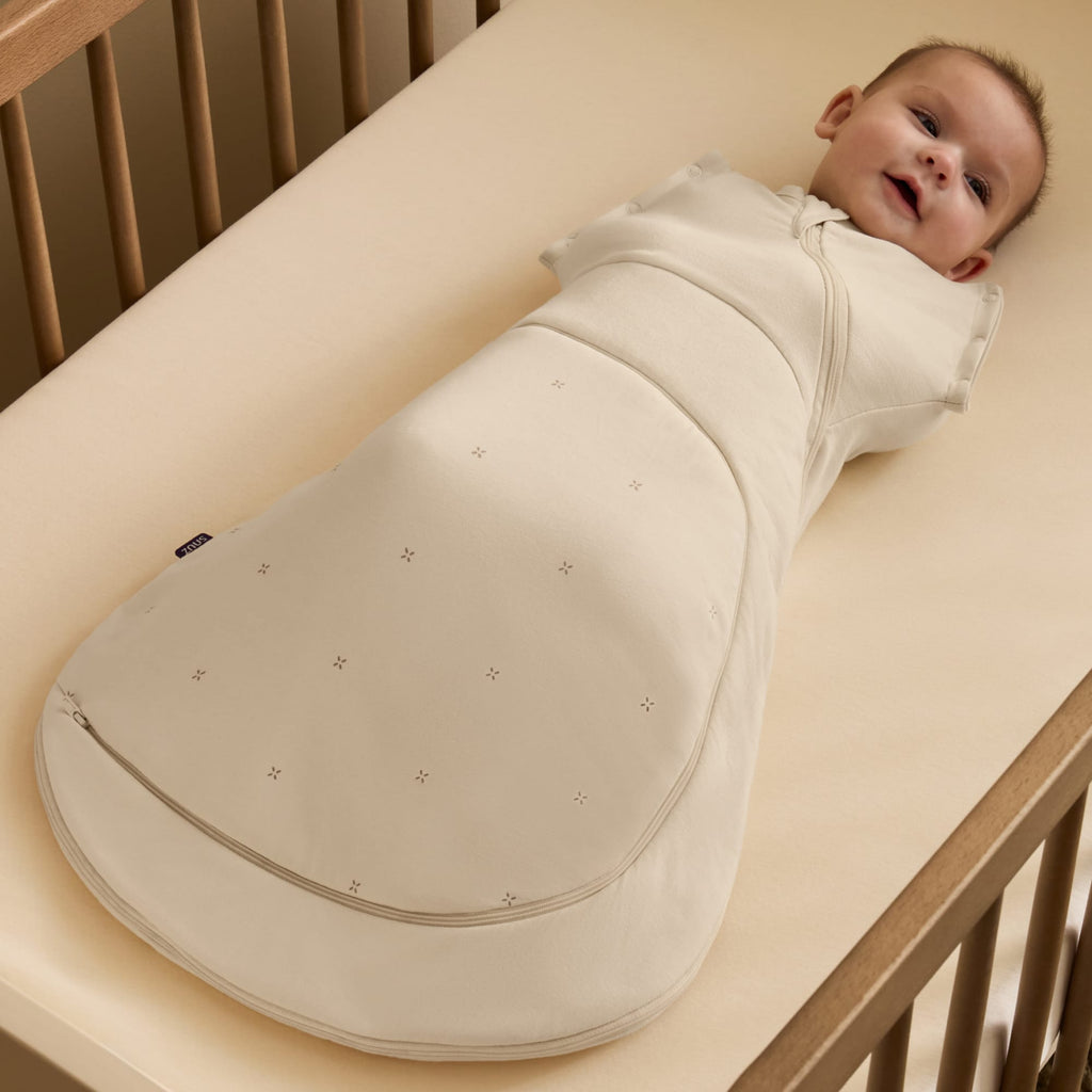 SnuzSwaddle 3-in-1 Newborn Swaddle Bag - 2.5 TOG, Cashmere Cross