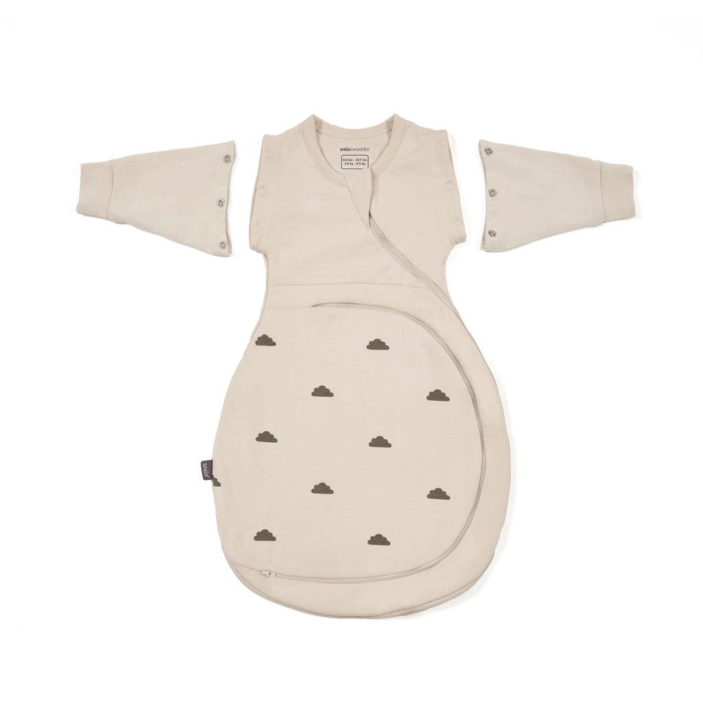 SnuzSwaddle 3-in-1 newborn swaddle bag - 2.5 TOG, Sand Cloud