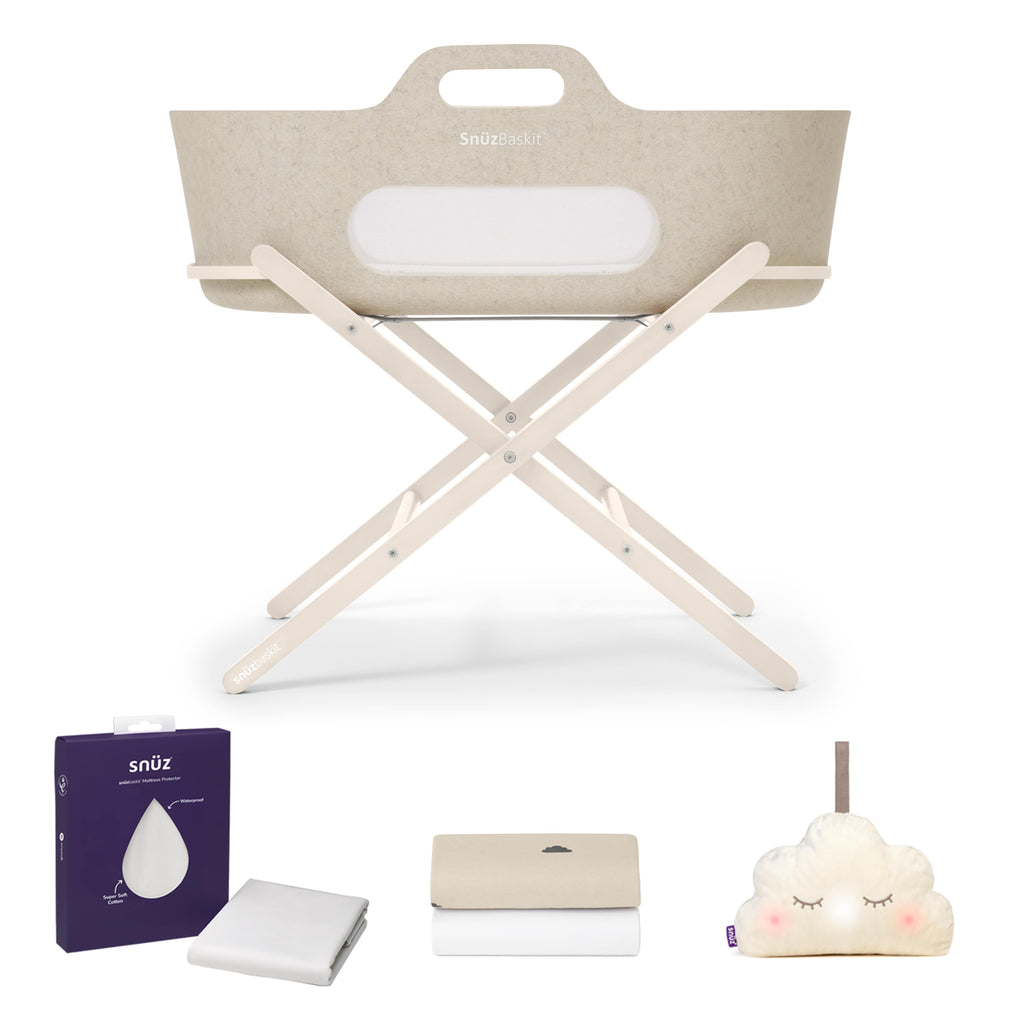 SnuzBaskit Barley & Cashmere Bundle with Pine Stand