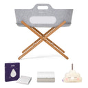 SnuzBaskit Light Grey Bundle with Natural Beech Stand