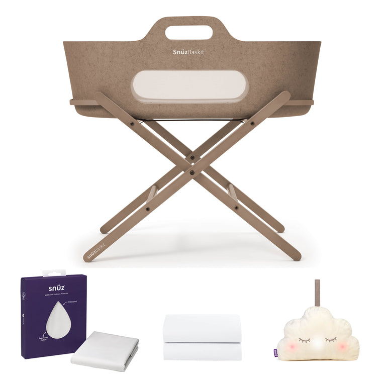 SnuzBaskit Mocha & Mocha Bundle with Pine Stand