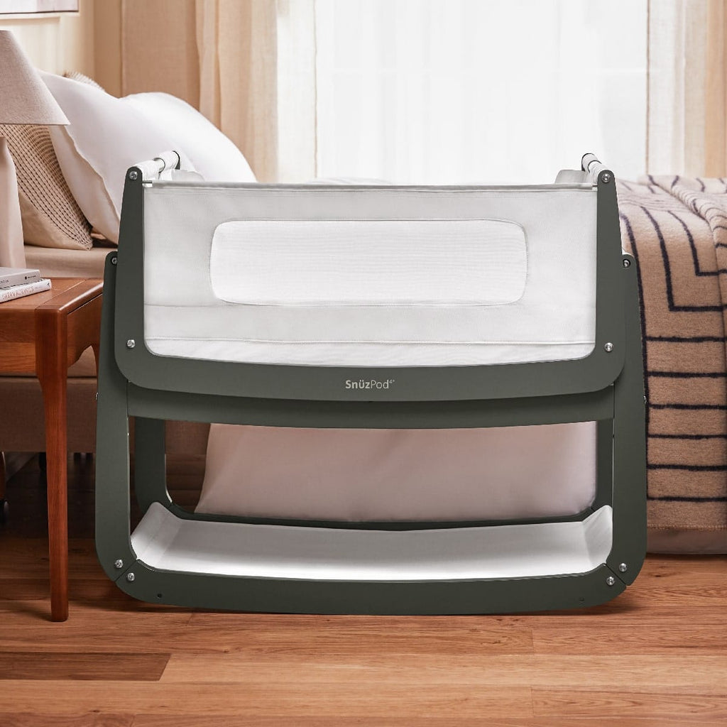 SnuzPod4 Bedside Crib Bundle - Sage