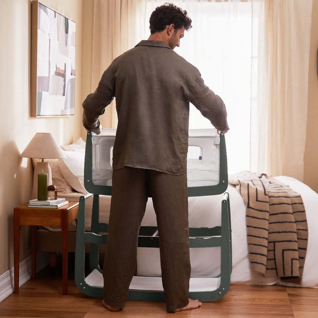 SnuzPod4 Bedside Crib Bundle - Sage