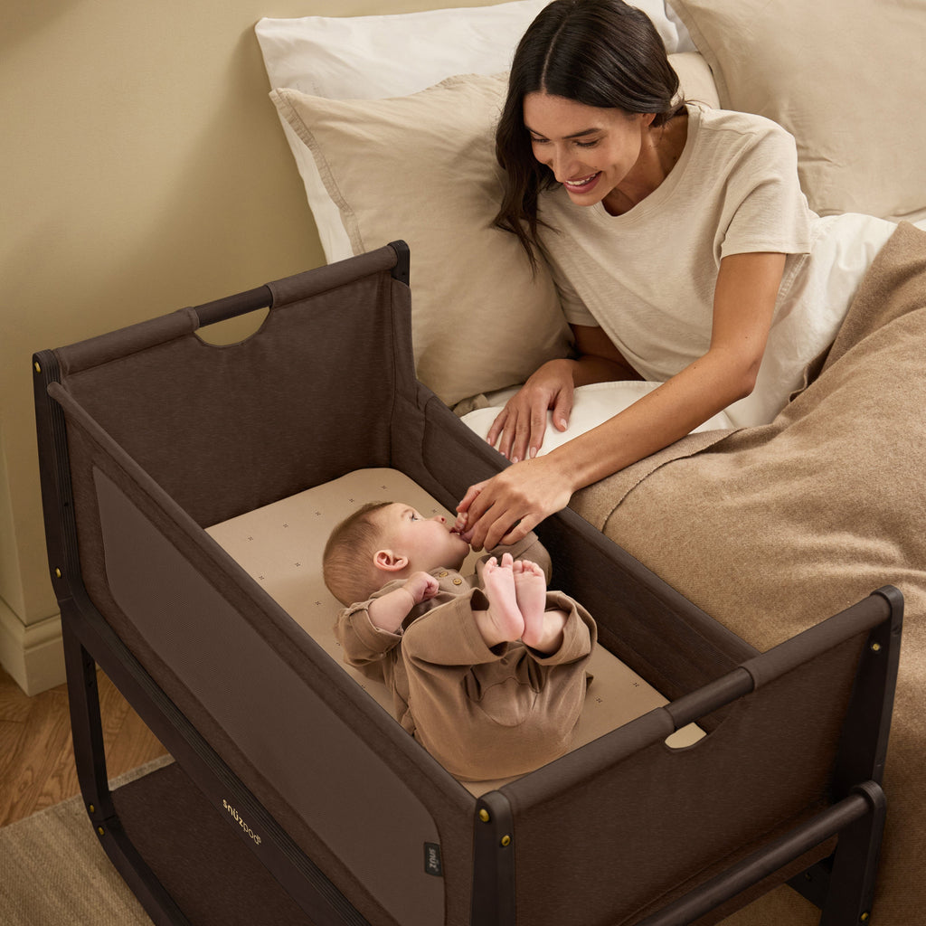 SnuzPod5 Bedside Crib Chocolate