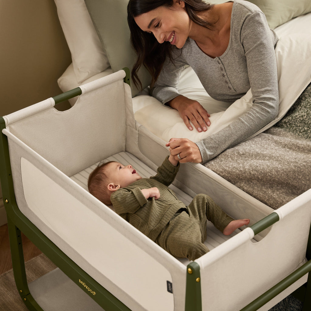 SnuzPod5 Bedside Crib Olive