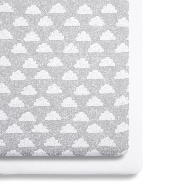 Crib 2 Pack Fitted Sheets - Cloud Nine
