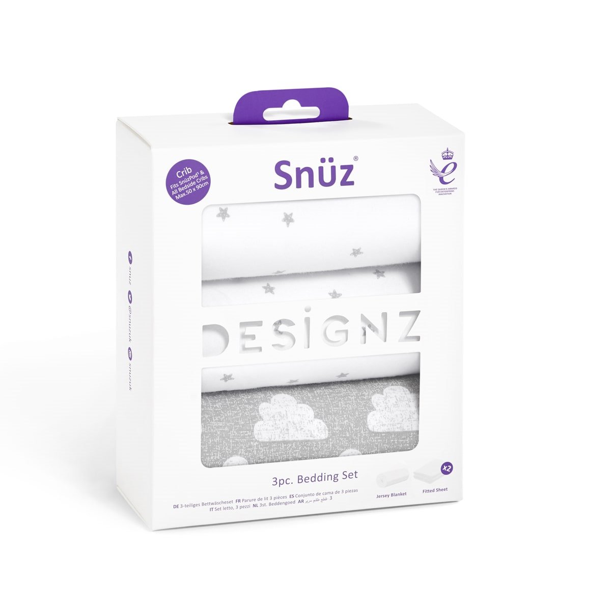 Crib Bedding Set in Cloud Print | Snuz 