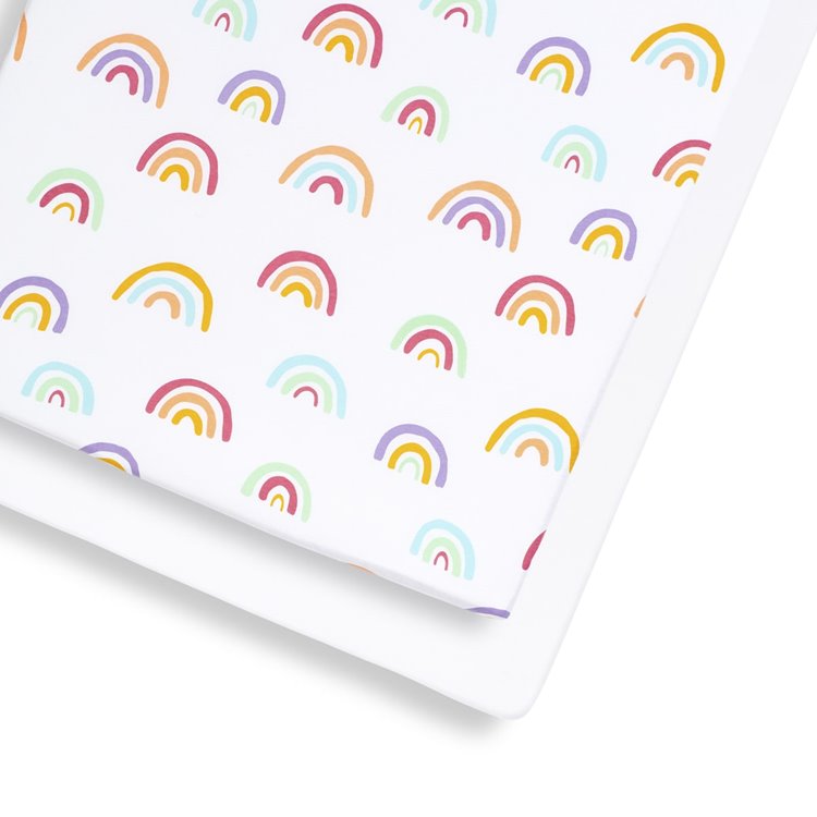 Cot & Cot Bed 2 Pack Fitted Sheet - Colour Rainbow