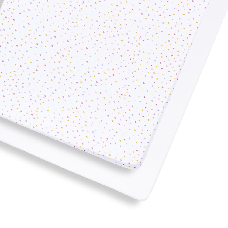 Cot & Cot Bed 2 Pack Fitted Sheet - Colour Spots