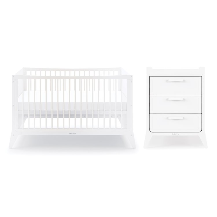 SnuzFino 2 Piece Nursery Furniture Set - White