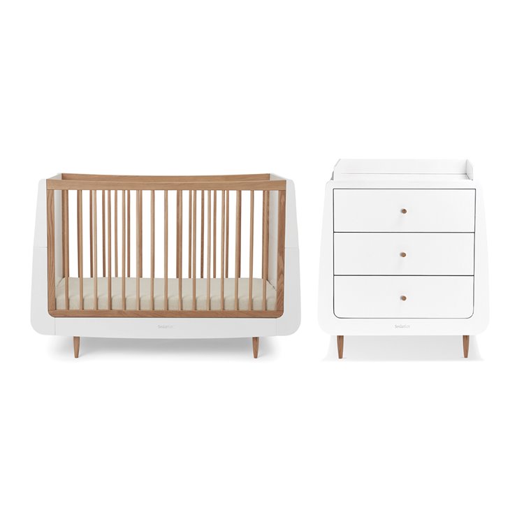 SnuzKot Skandi 2 Piece Nursery Furniture Set ’Oak’