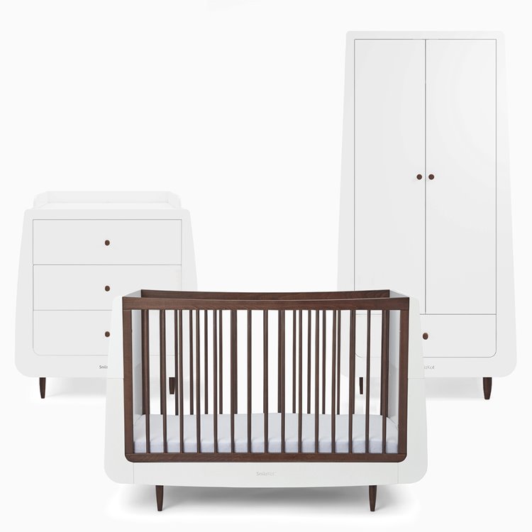 SnuzKot Skandi 3 Piece Nursery Furniture Set ’Ebony’